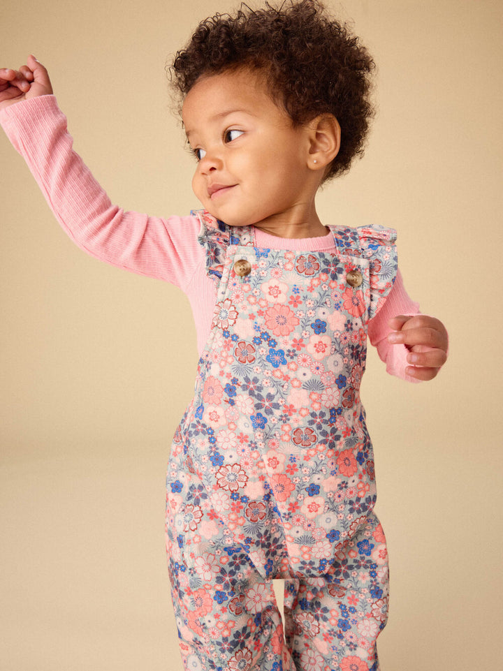 Tea Collection Japanese Mini Floral Overalls model arm up