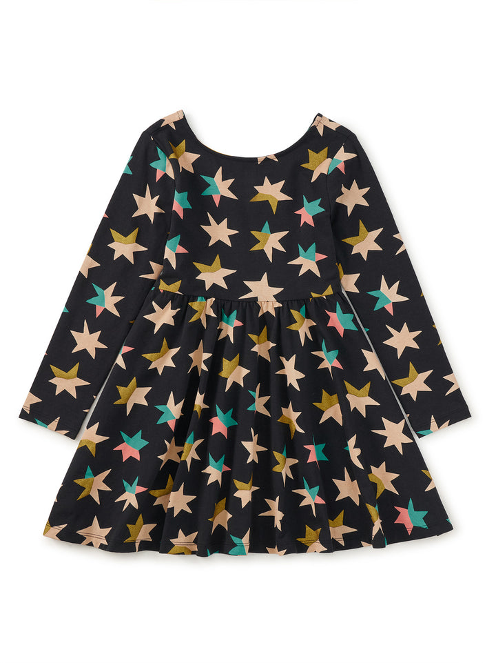 Tea Collection Colorblock Metallic Stars Ballet Dress
