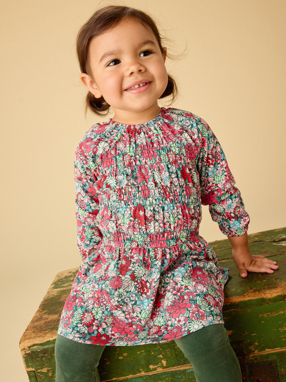 Suzhou Garden Floral Dress model