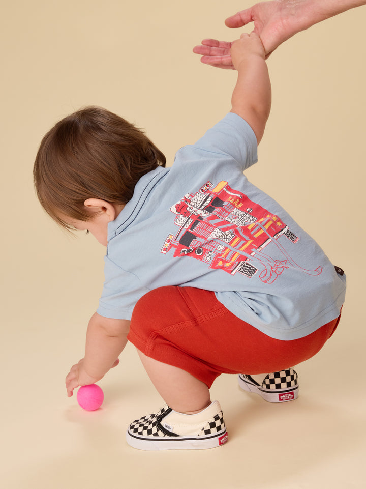 Tea Collection Fire Truck Graphic Tee model back