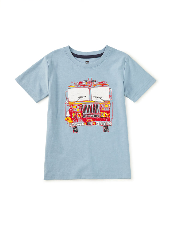 Tea Collection Fire Truck Graphic Tee