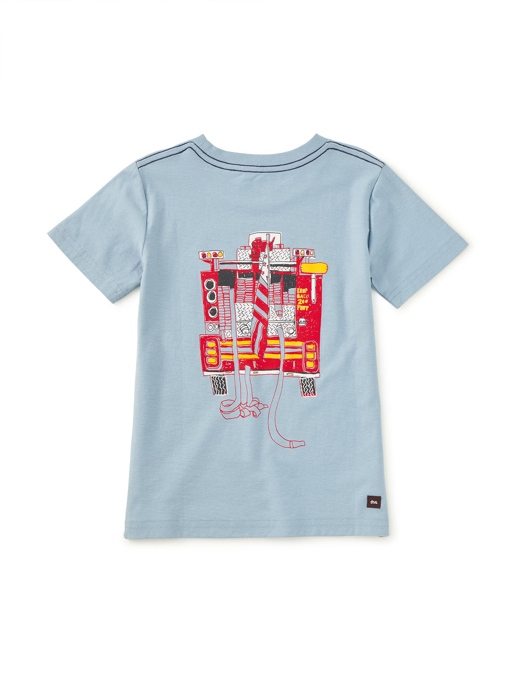 Tea Collection Fire Truck Graphic Tee back