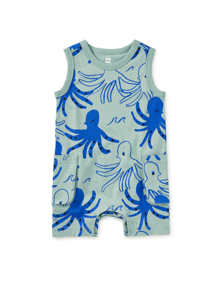 Tea Collection Sketched Octopus Romper