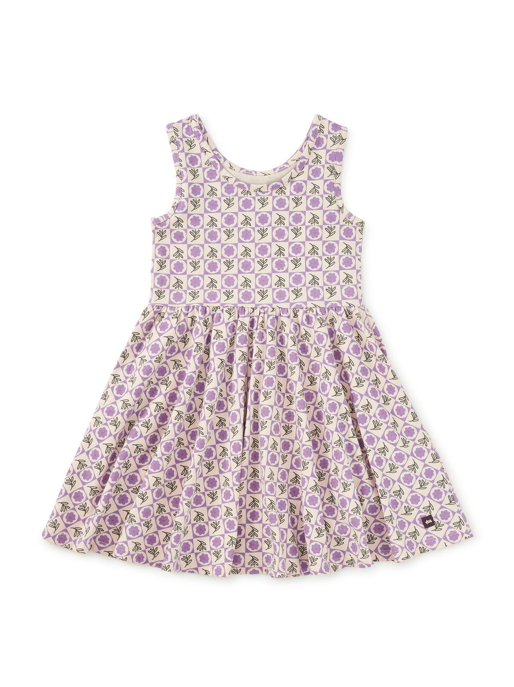 Tea Collection Tile Floral Sleeveless Ballet Dress back