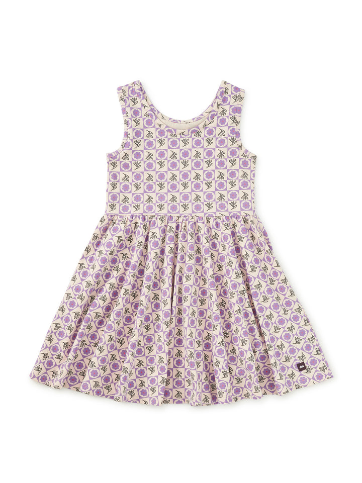 Tea Collection Tile Floral Sleeveless Ballet Dress back
