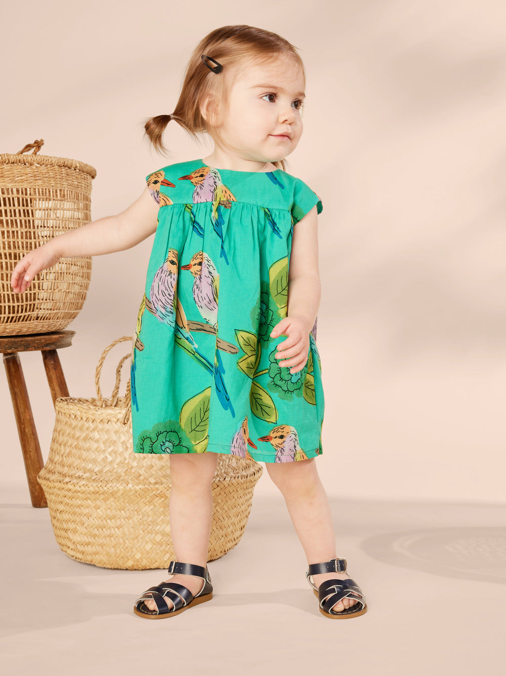 Lilac Breasted Roller Printed Empire Baby Dress