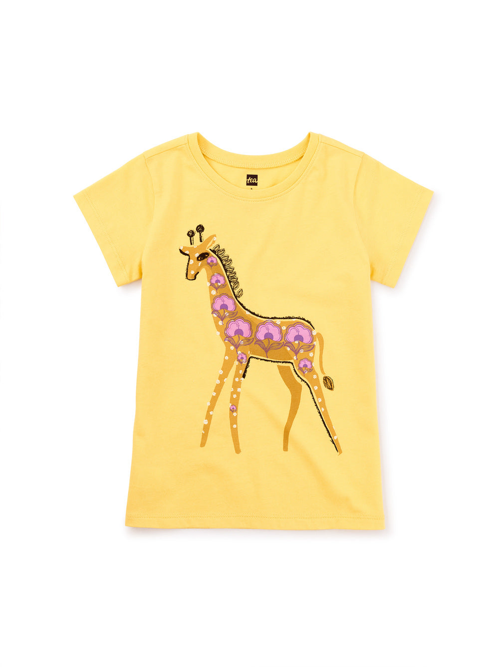 Tea Collection Floral Giraffe Tee