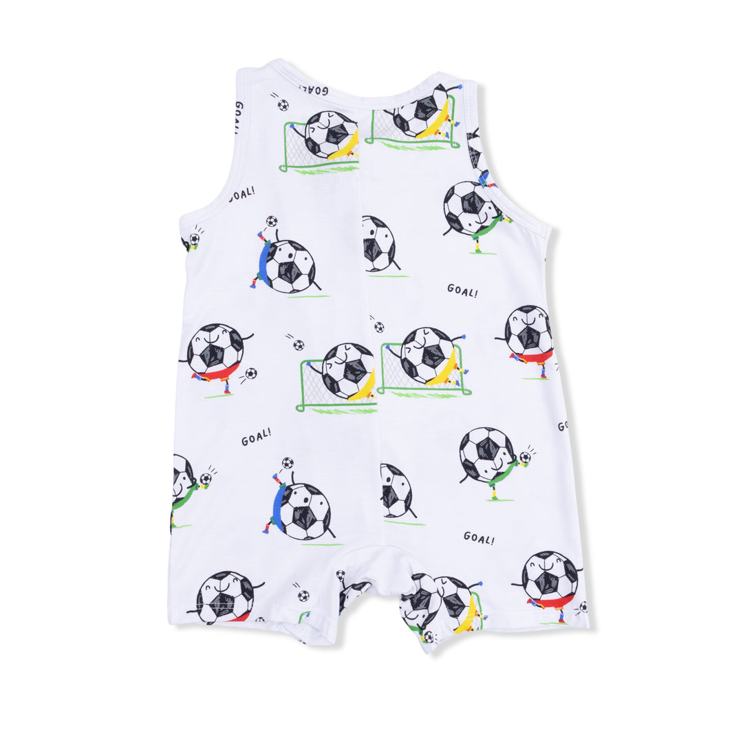 Soccer Balls Playing Soccer Shortie Romper