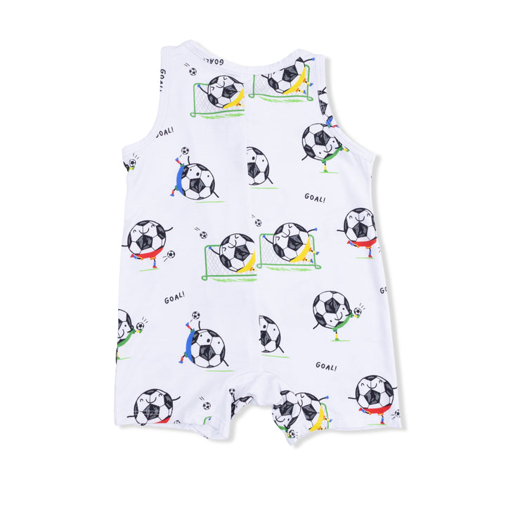 Soccer Balls Playing Soccer Shortie Romper