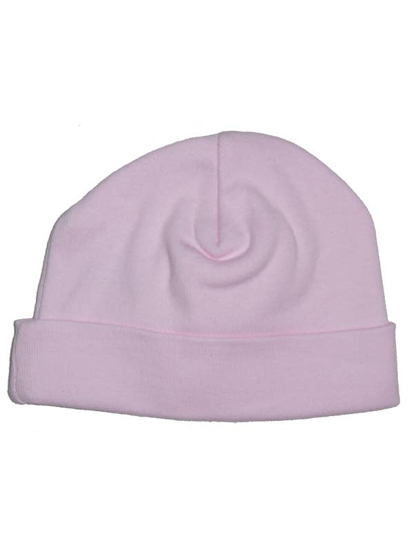 Pink Ribbed Beanie Hat