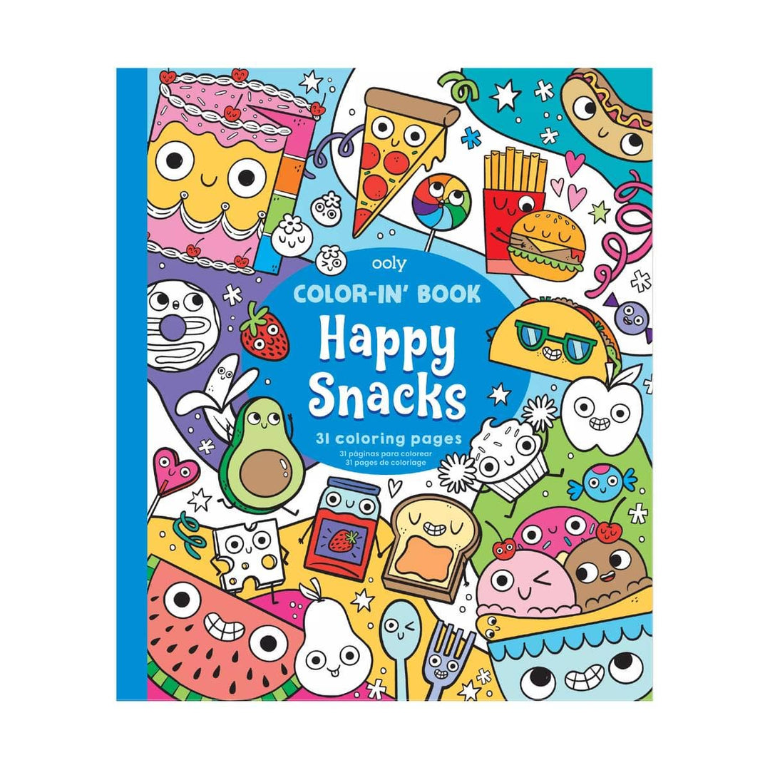 ooly Color-in' Book Happy Snacks