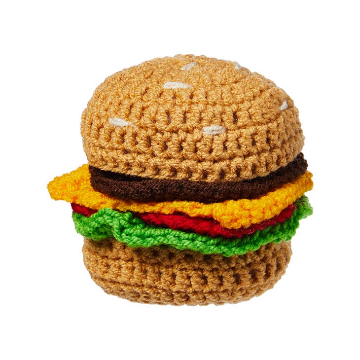 Burger Knitted Rattle