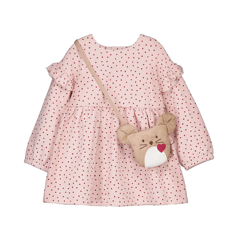 Mayoral Polka Dot Dress with Purse