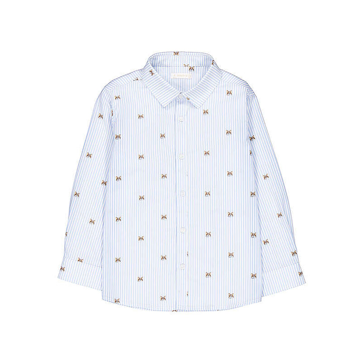 Mayoral Puppies Striped Shirt