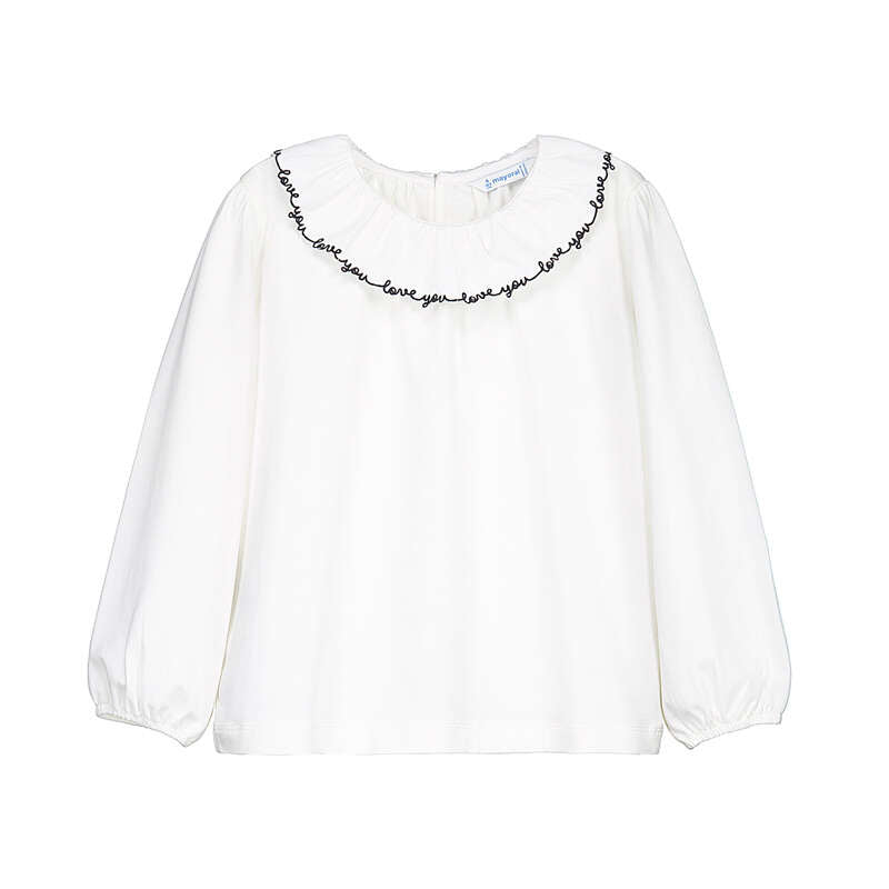 Mayoral I Love You Collared Blouse
