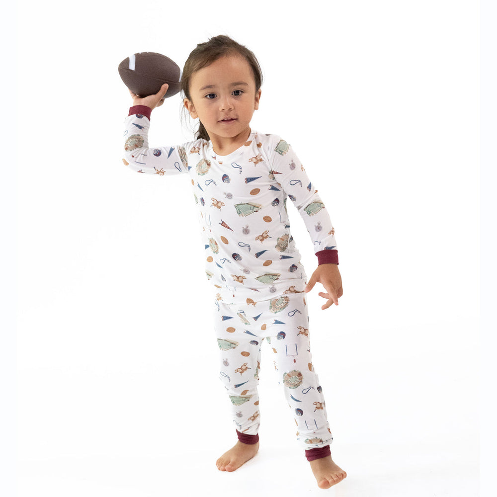 Angel Dear Vintage Football Pajamas model