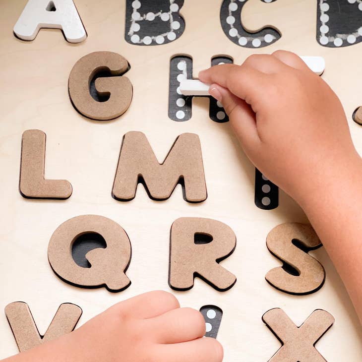 Alphabet Chalkboard Puzzle