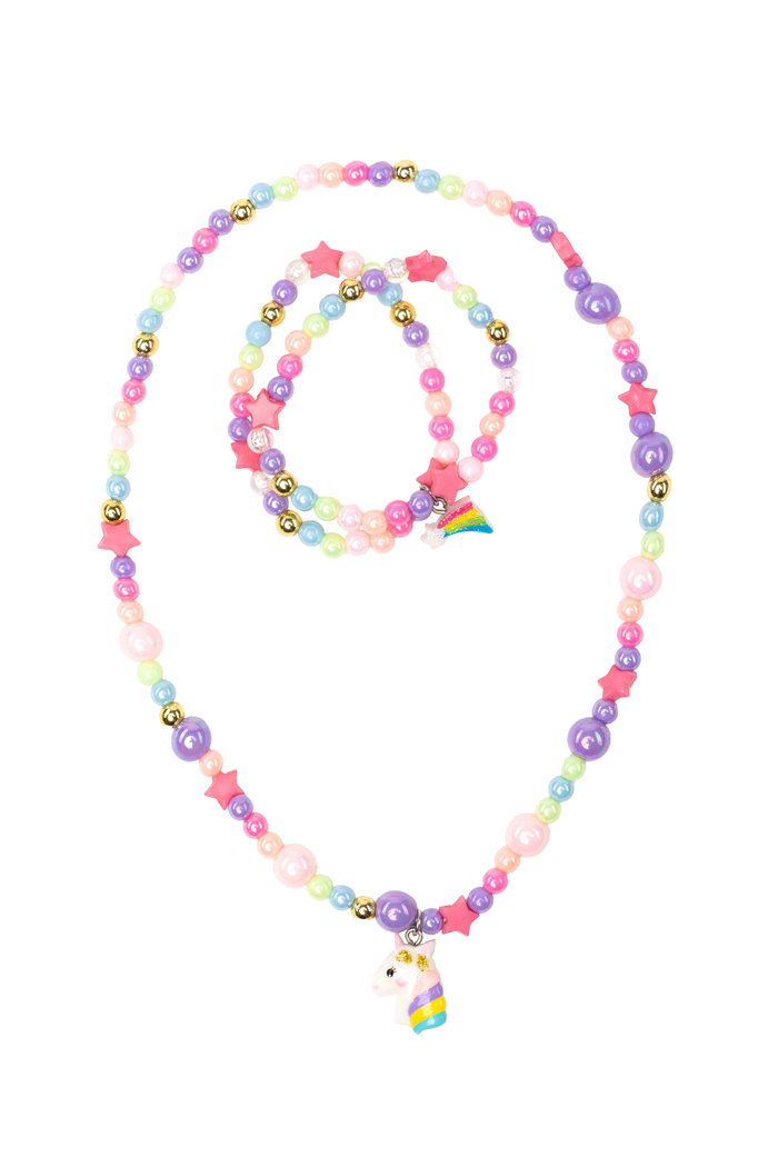 Great Pretenders Starry Unicorn Necklace and Bracelet Set