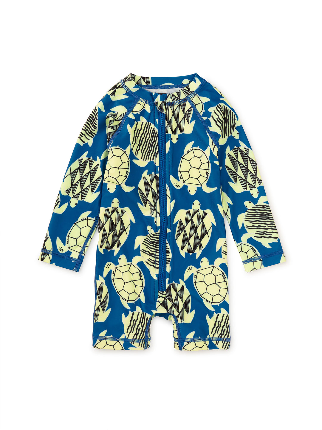 Tea Collection Tiled Turtles Rash Guard Baby Swimsuit