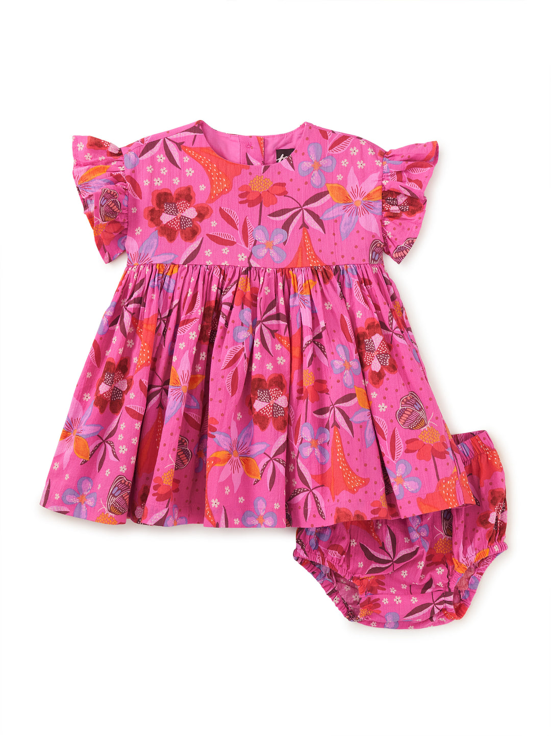 Tea Collection Ruffle Sleeve Baby Dress Set