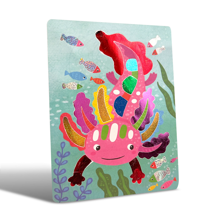 Ooly Foil-tastic Foil Art Kit: Awesome Animals axolotl