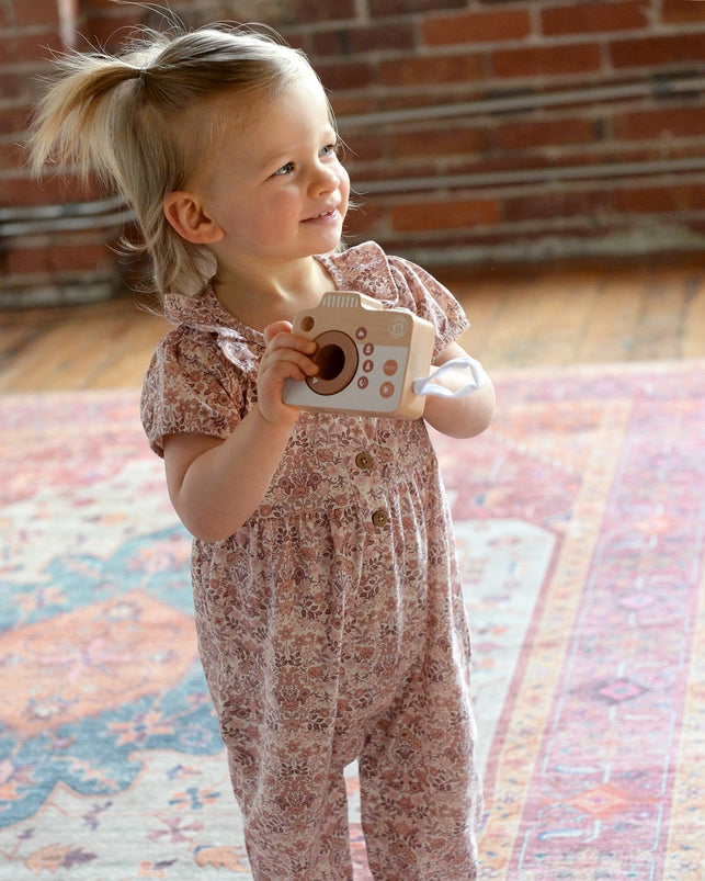 City Mouse Spring Bouquet Romper model camera