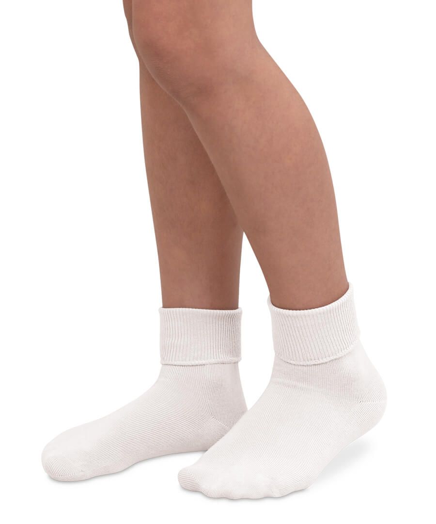 Jefferies Socks white Turn Cuff Socks 