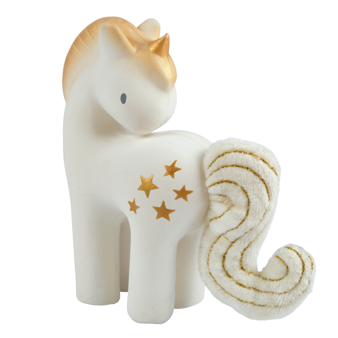 Tikiri Shining Stars Unicorn Rattle side