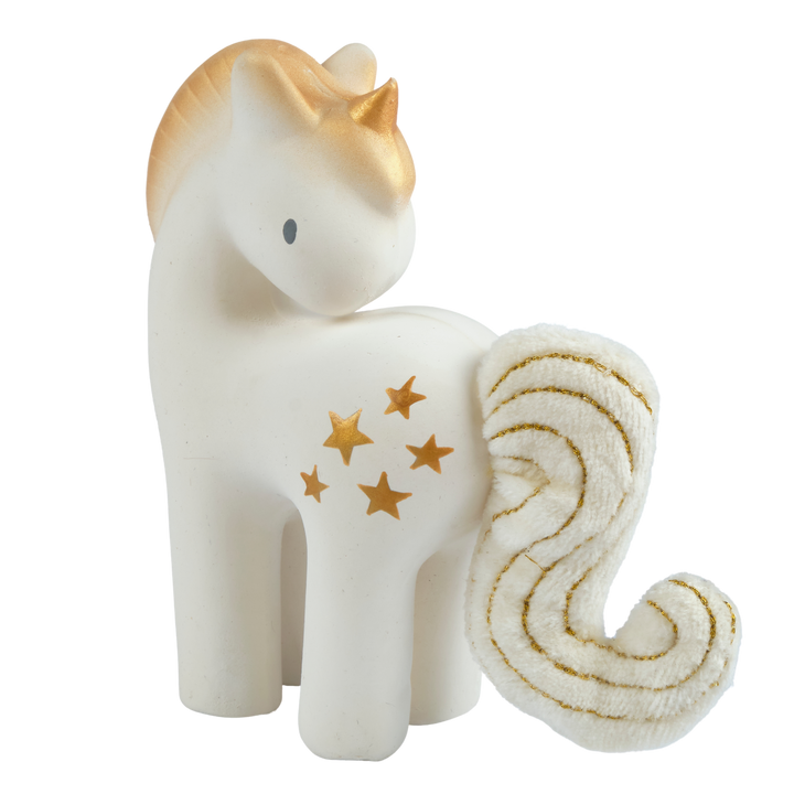 Tikiri Shining Stars Unicorn Rattle side