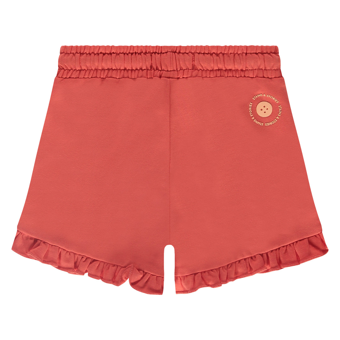 Ruffle Shorts in Grapefruit