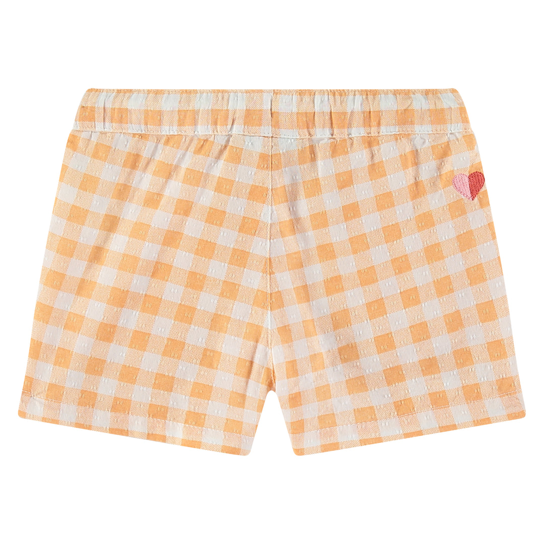 Babyface Gingham Shorts in Cantaloupe back