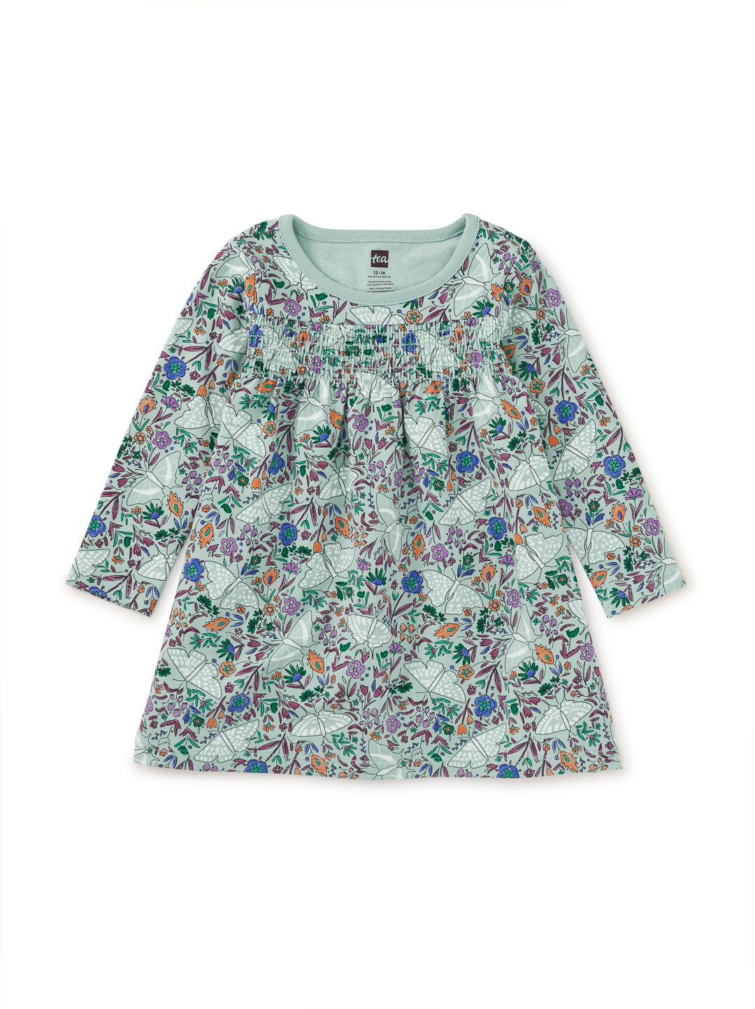 Tea Collection Iznik Moth Smocked Baby Dress