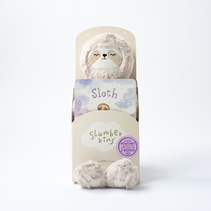 Slumberkins Sloth's Routines Plush Set package