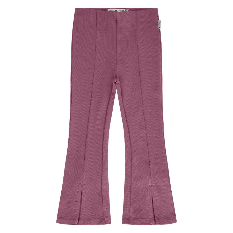 Stains & Stories Burgundy Flared Pants