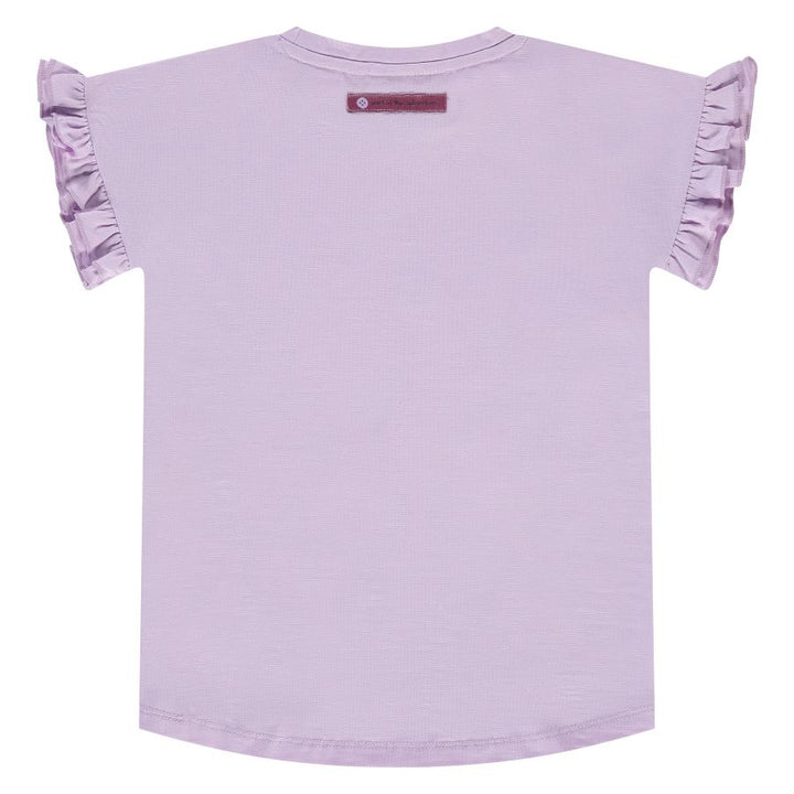 Stains & Stories Lilac Ruffled Sleeve Top back