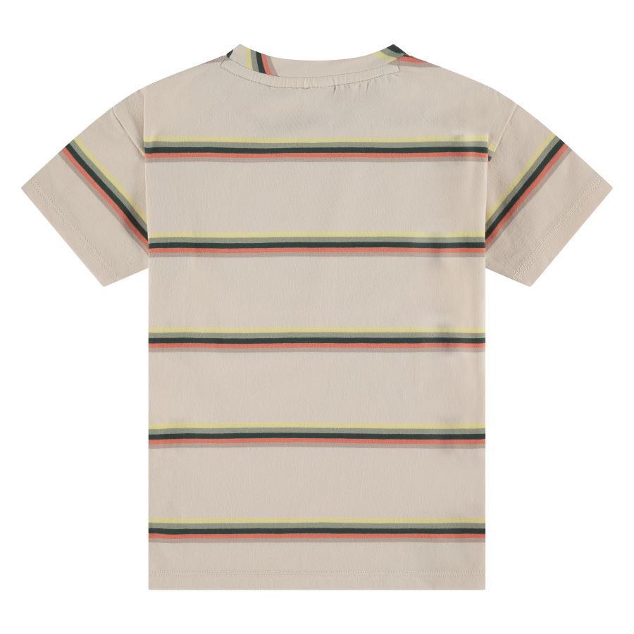 Stains & Stories Bone Stripe Tee back