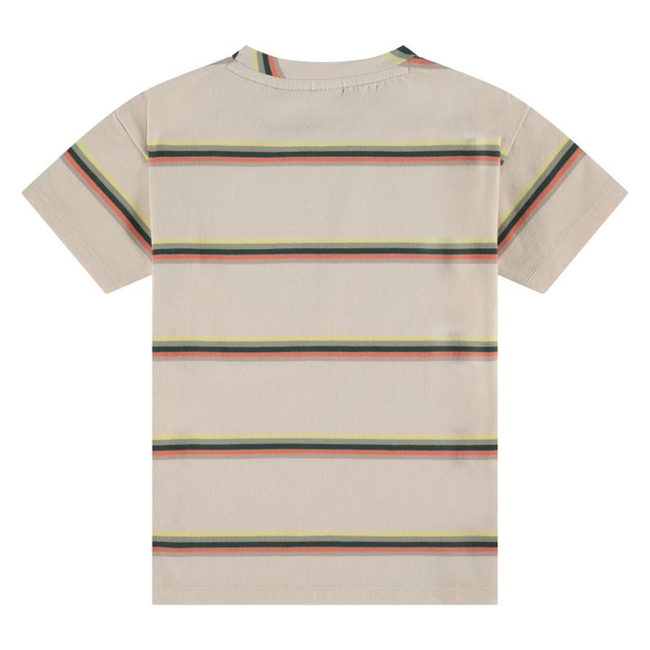 Stains & Stories Bone Stripe Tee back