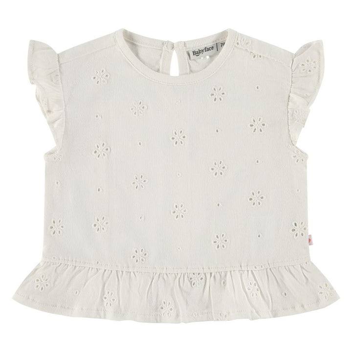 Babyface Creme Eyelet Top