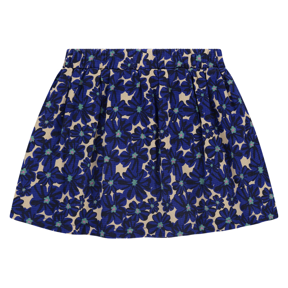 Stains & Stories Blue Poppies Skirt back
