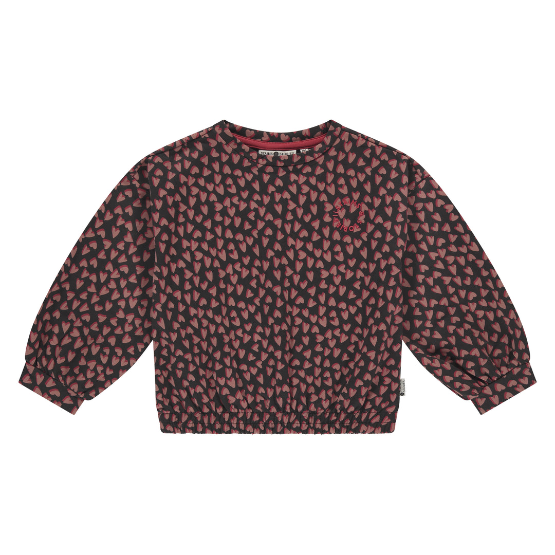 Stains & Stories Hearts All Over Sweatshirt