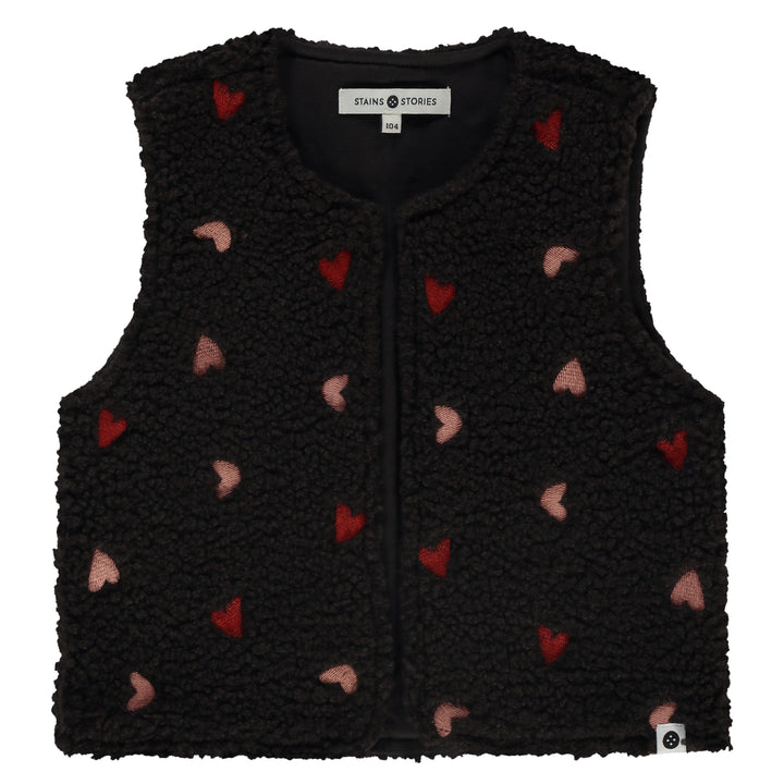 Hearts Fuzzy Vest