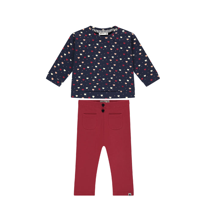 Mini Hearts Sweatshirt & Pants Set