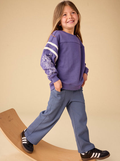 Tea Collection Triumph Flare Fun Pants model purple