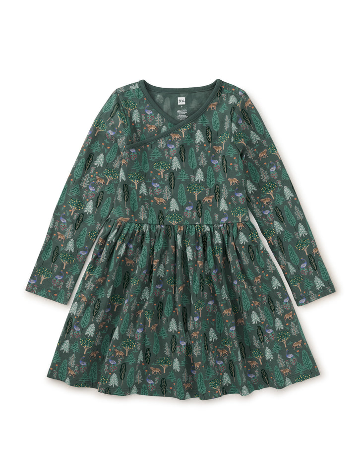 Tea Collection Turkish Forest Wrap Neck Dress