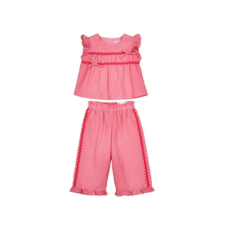 Mayoral Geranium Ric Rac Set