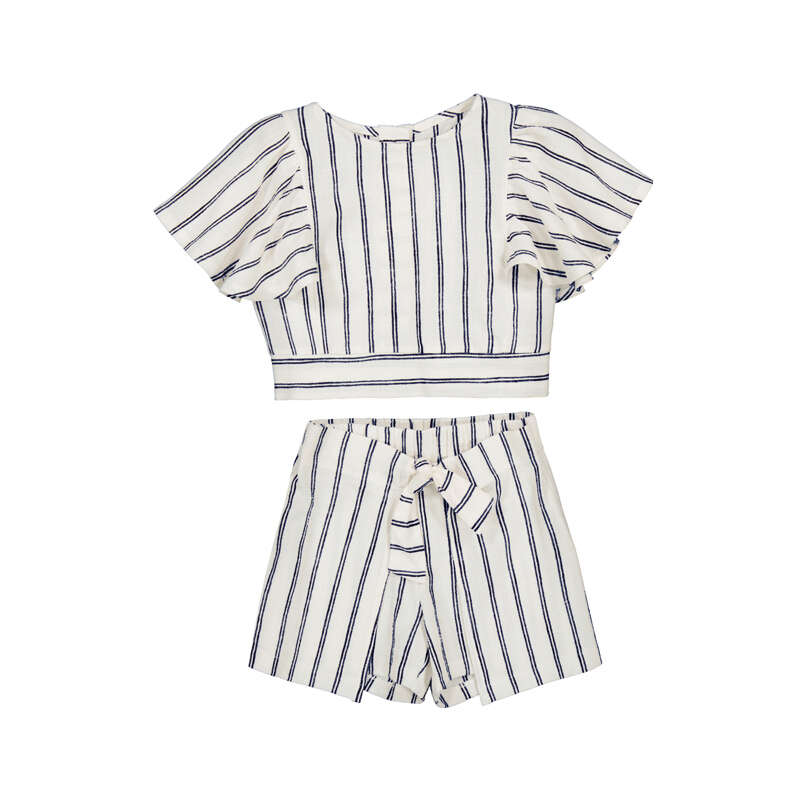 Mayoral Pinstripe Skort Set