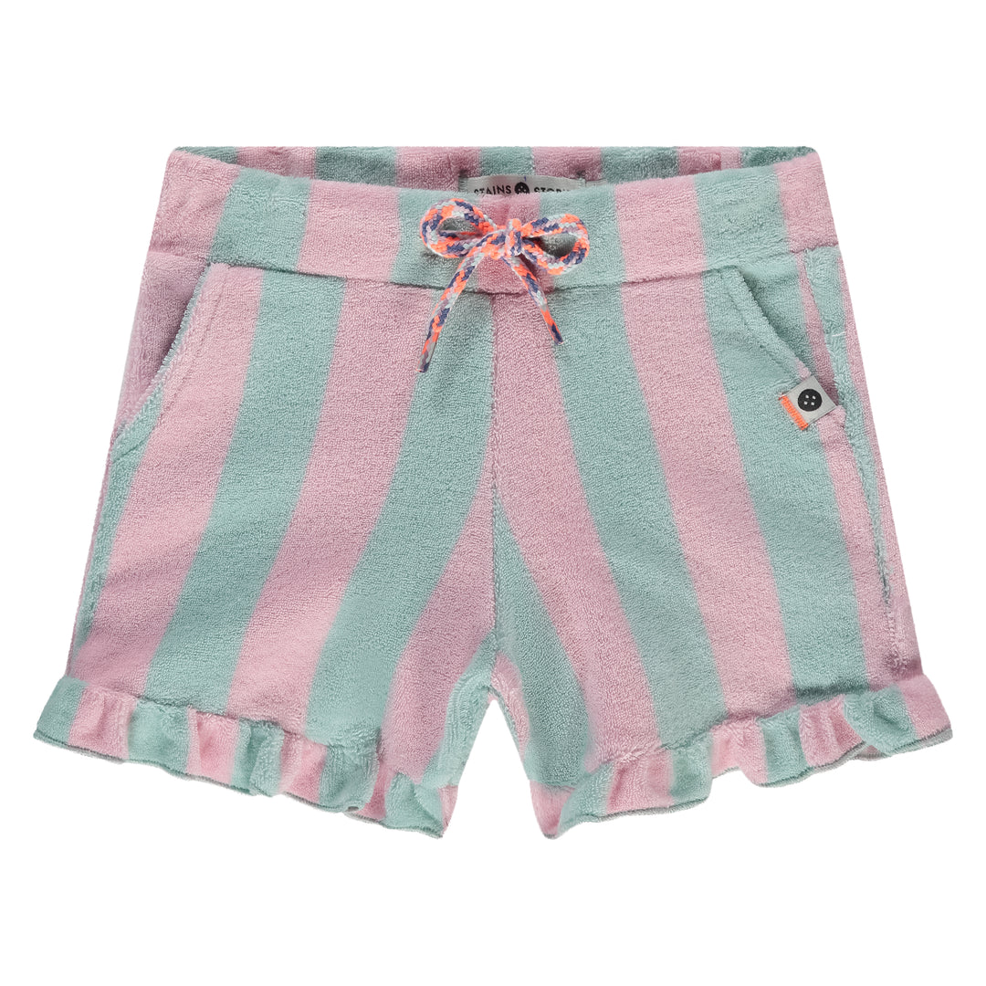Stain & Stories Terry Stripe Shorts