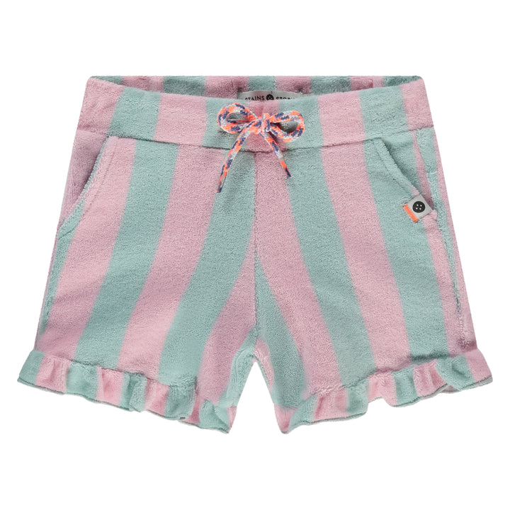 Stain & Stories Terry Stripe Shorts