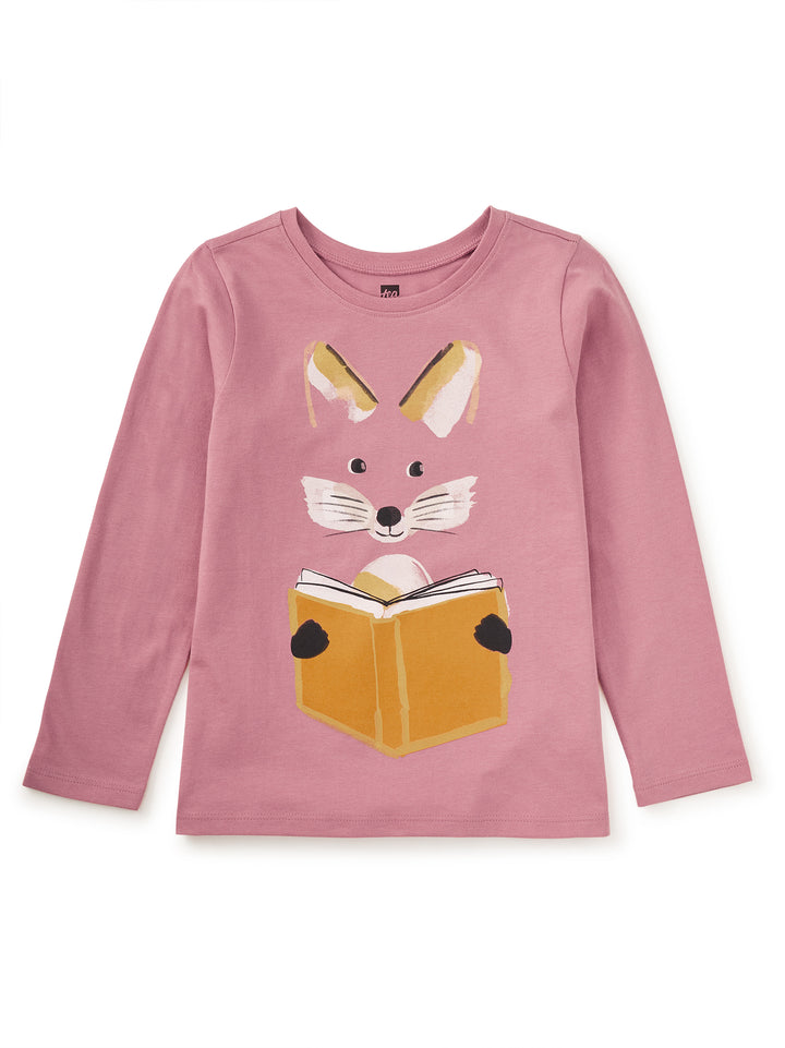 Tea Collection Reading Fox Double Sided Tee