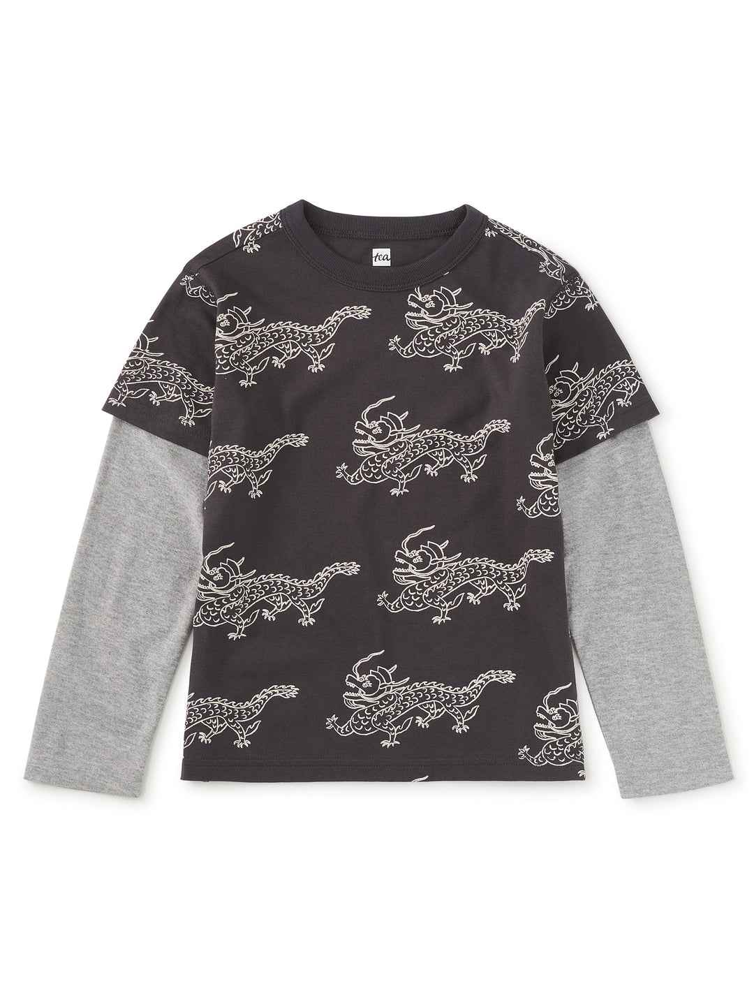 Tea Collection Korean Pottery Dragon Layered Tee